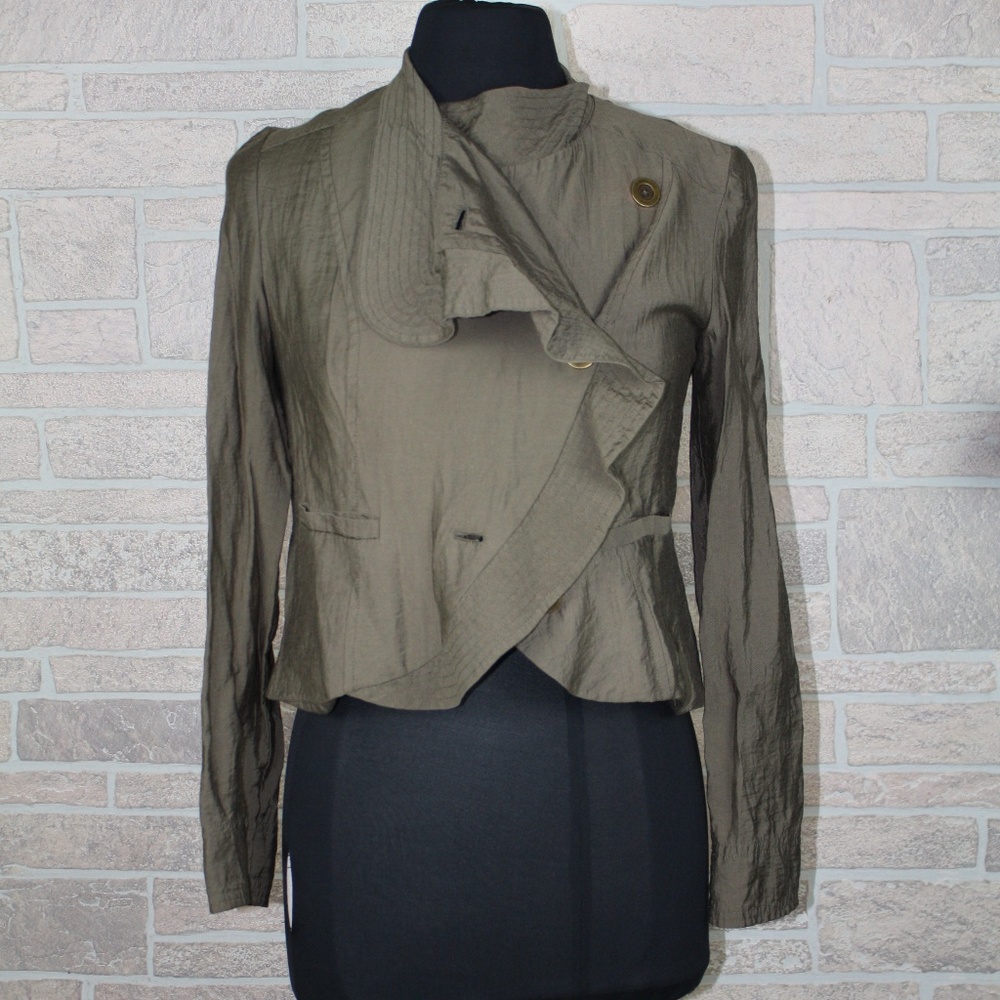 Free People Dark Green Jacket Size 4